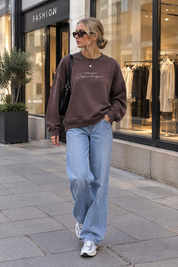 Sweatshirt Copenhagen i Choko