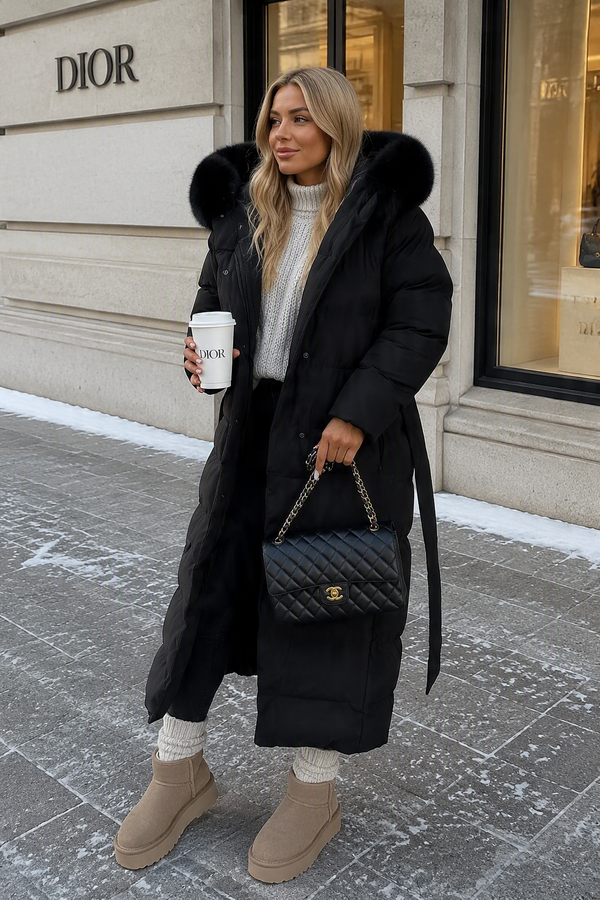 Dame vinter jakke model Diva i sort